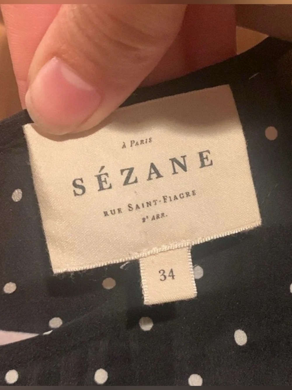 SEZANE Louisa silk polka dot midi dress - Picture 3 of 9